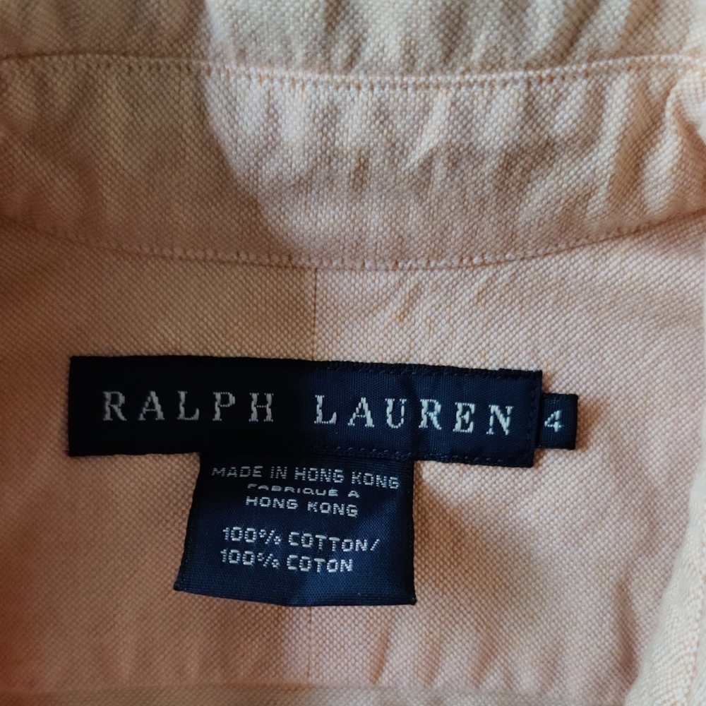 Ralph Lauren Peach Button-Down Shirt - Picture 2 of 5